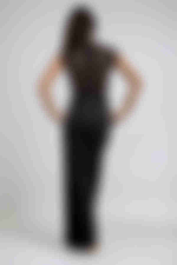 Boss Mode Lace Wide Leg Jumpsuit - Black