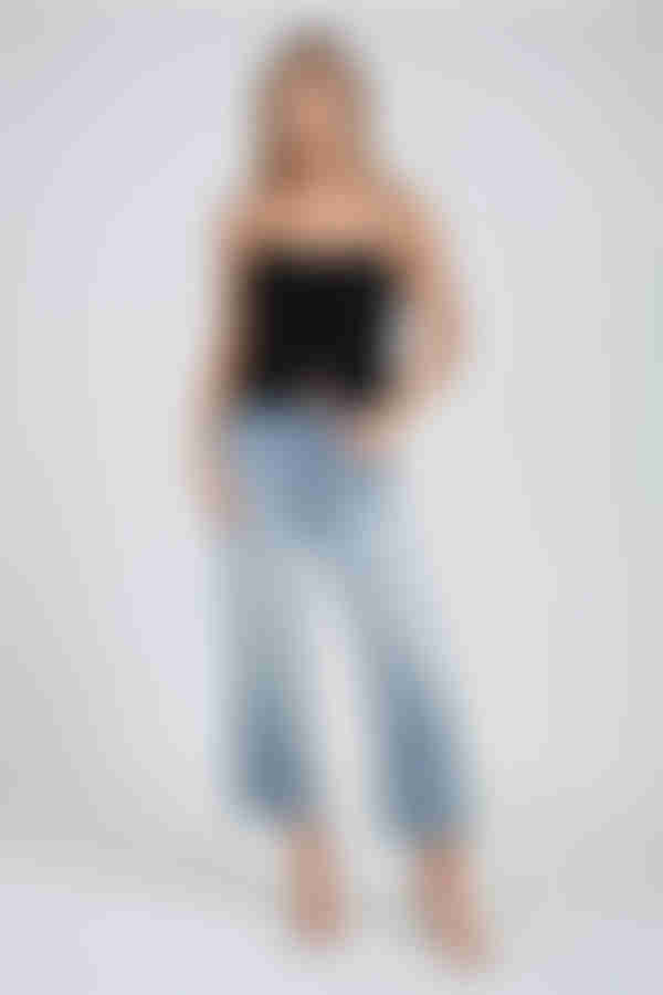 Divine Allure Lace-Up Corset Top - Black