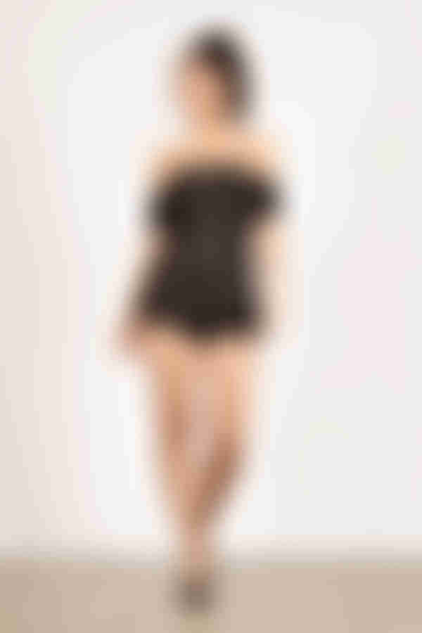 Emily Lace Romper - Red