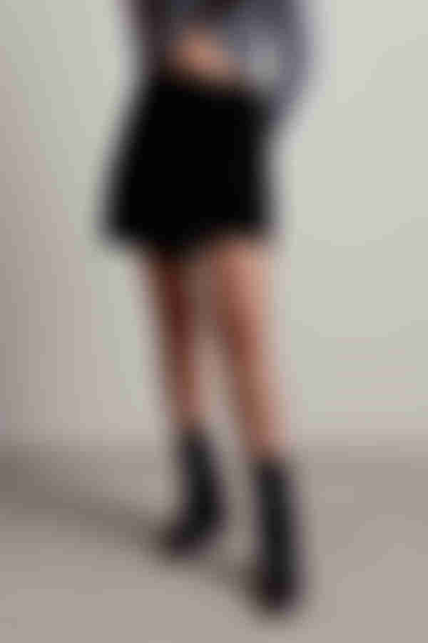 Flirty Girl Glitter Mini Skirt - Black