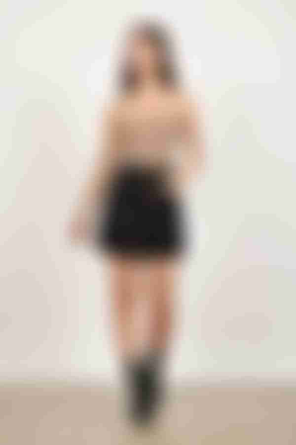 I Like Me Better Button Up Mini Skirt - Black