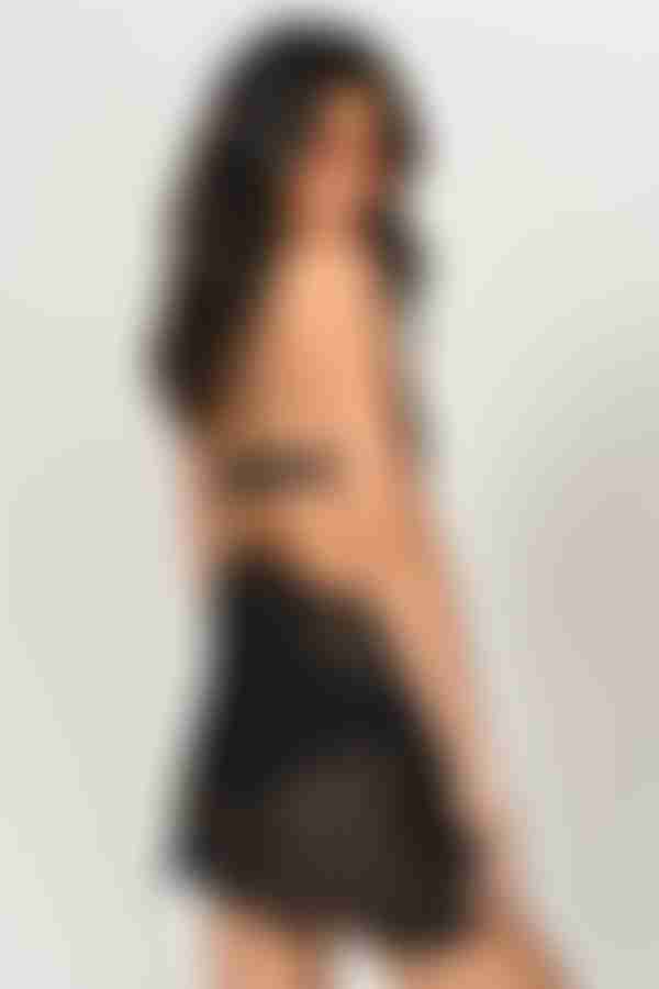 Love or Lust Lace Cross Back Mini Dress - Black