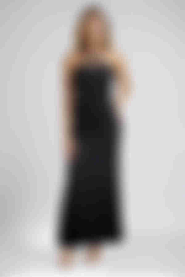 Midnight Spell Criss Cross Ring Detail Maxi Dress - Black