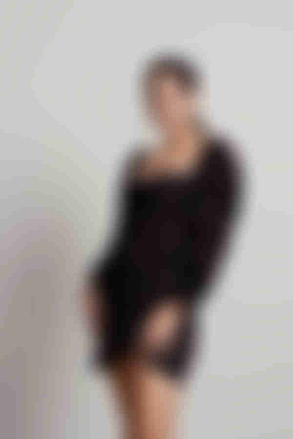 How Graceful Floral Bustier Mini Dress - Black Multi