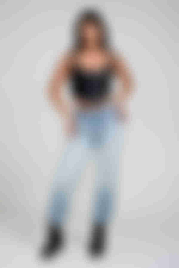 Power Play Leather Corset Top - Black