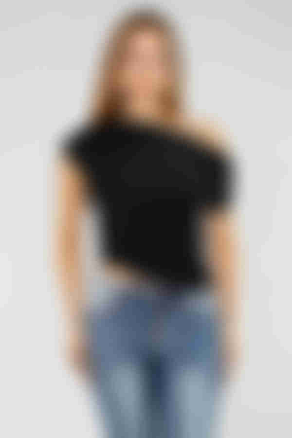 Simply Posh One Shoulder Top - Black