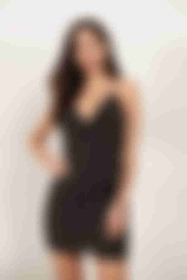 Stripe To The Point Ruffle Wrap Mini Dress - Black