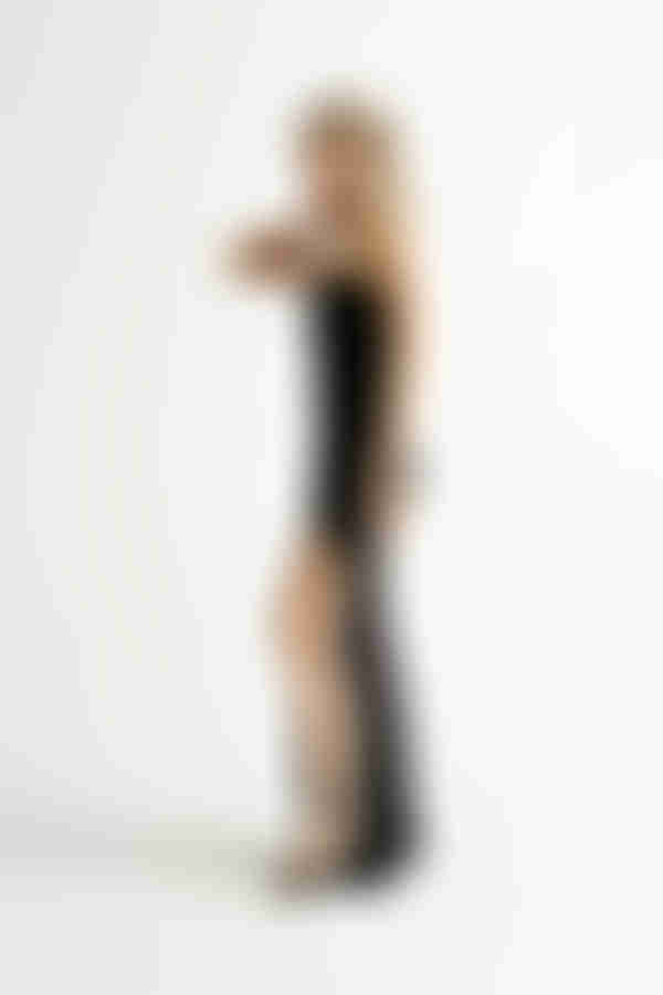 Time To Go High Slit Bodycon Maxi Dress - Black