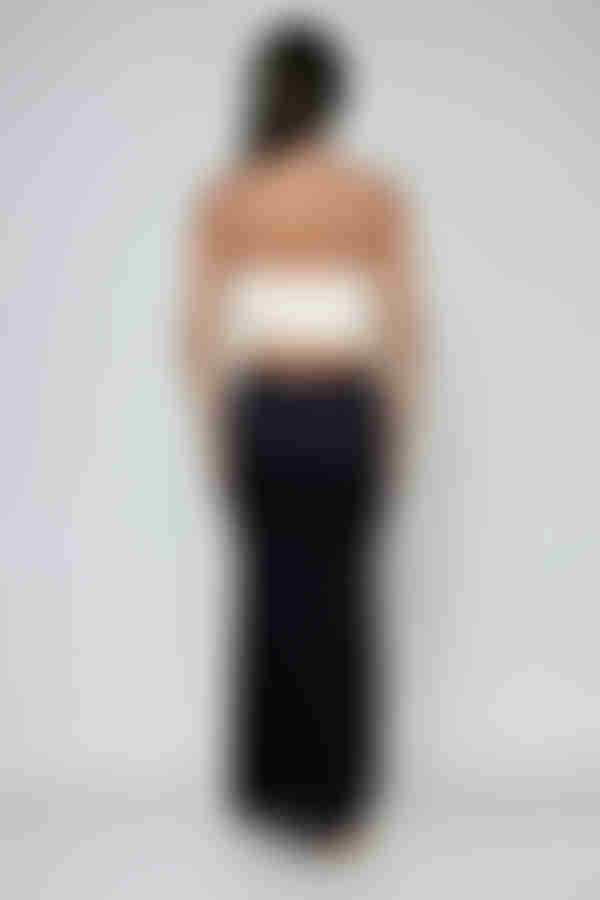 Velour Charm Lace Maxi Skirt - Black