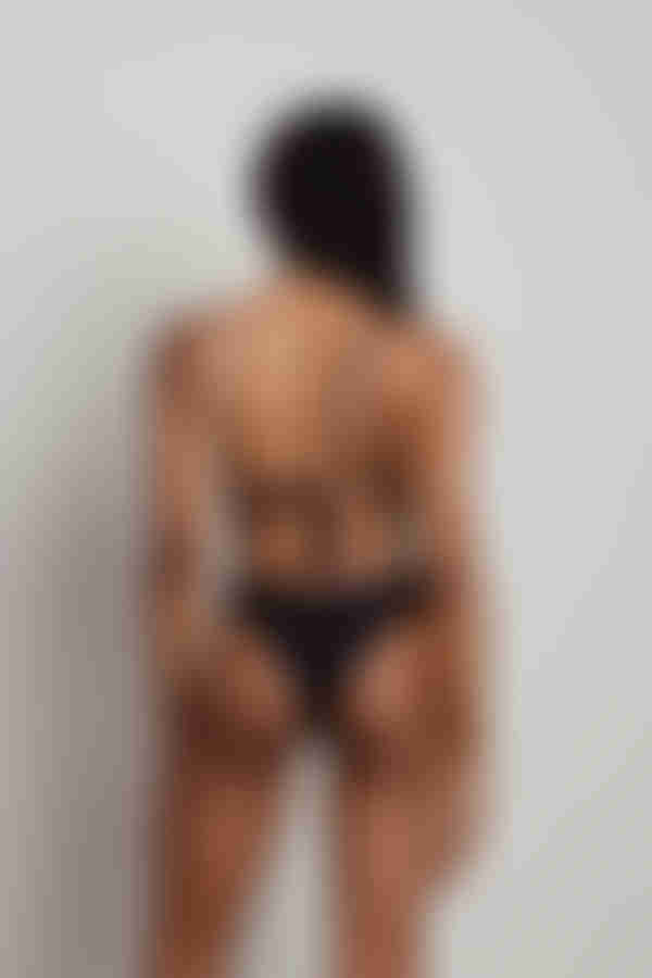 DeVille Ribbed Bikini Set - Black & White