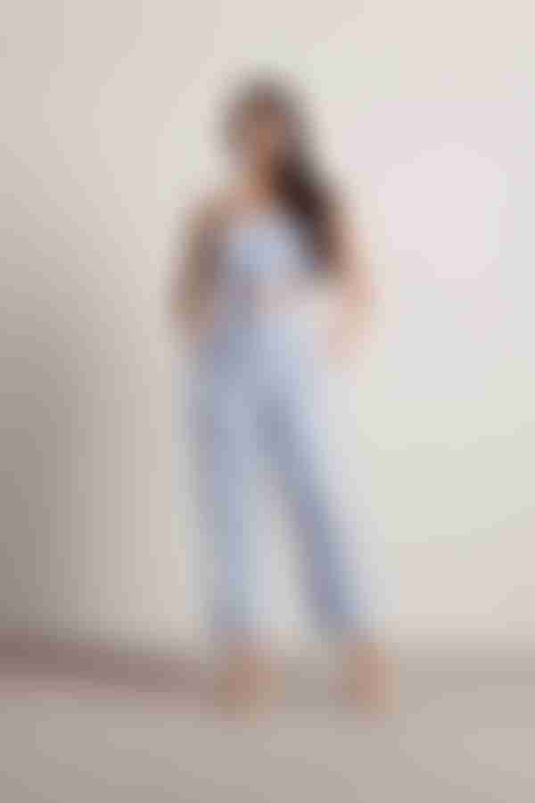 Get A Clue Plaid Pants - Blue