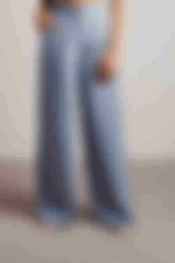 Only Want You Wide Leg Pants - Blue Multi