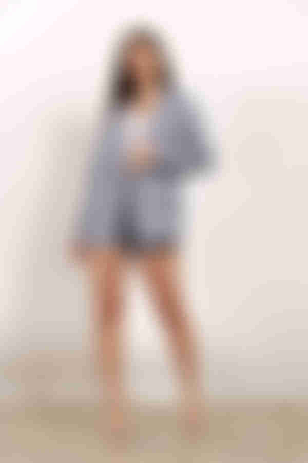 Run The Meeting Paperbag Shorts - Blue