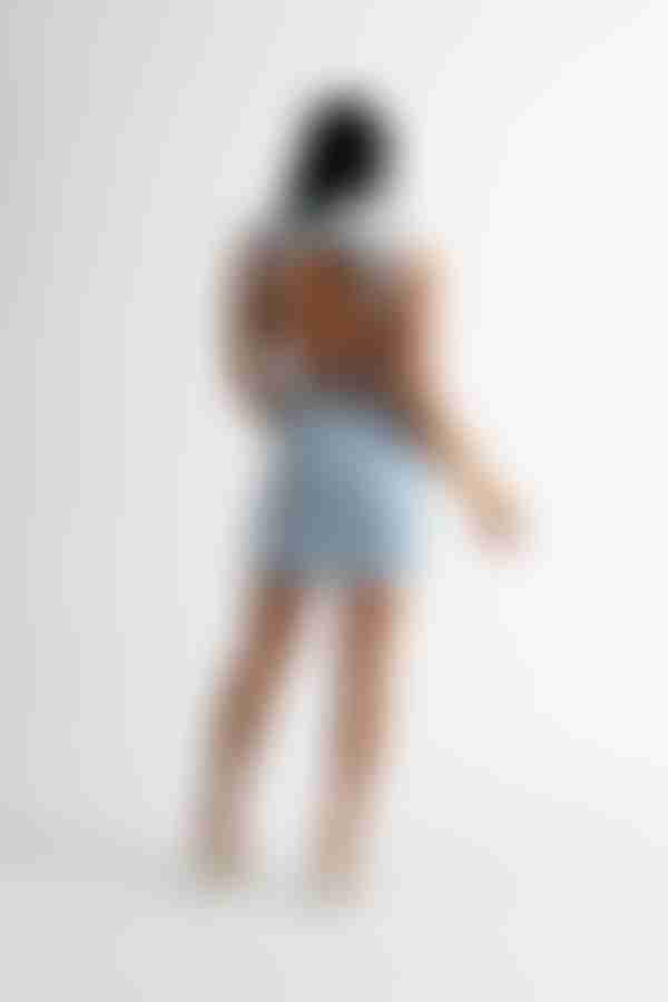 Sylvie Open Back Bodycon Mini Dress - Blue