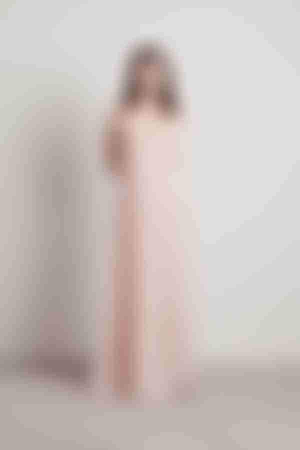 Forget Me Not Lace High Slit Maxi Dress - Blush