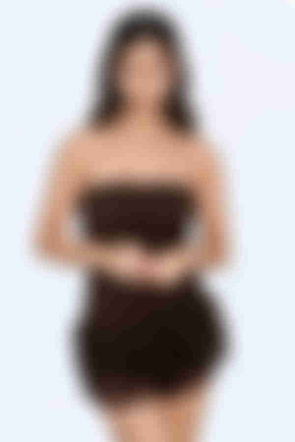 Flirty & Fab Tube Lace Romper - Brown