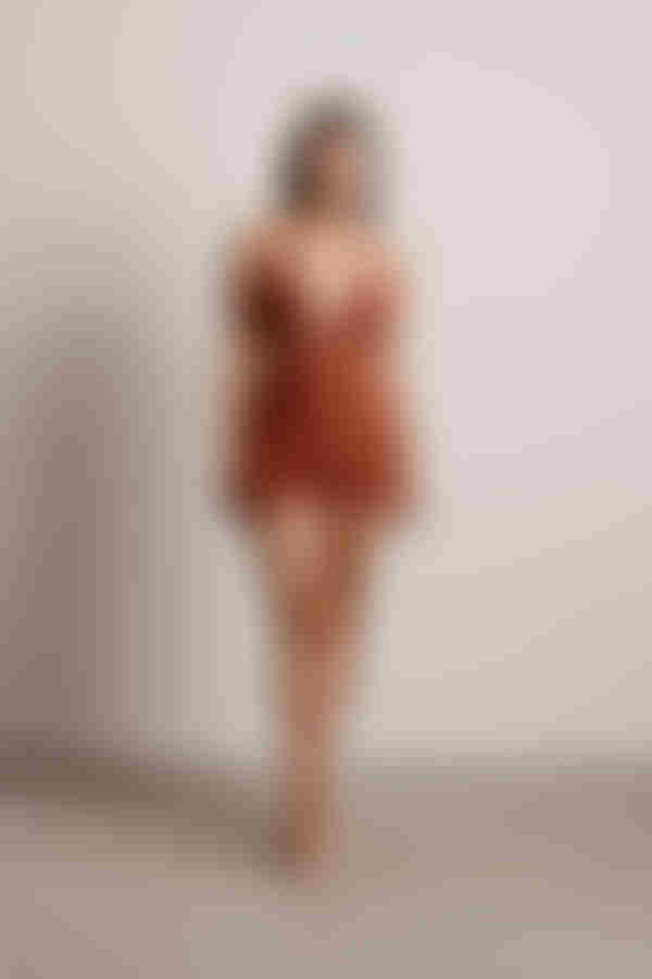 Kiss Me Cutout Romper - Brown