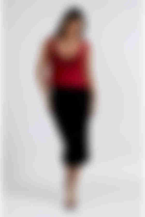 Romance Charm Satin Top - Burgundy