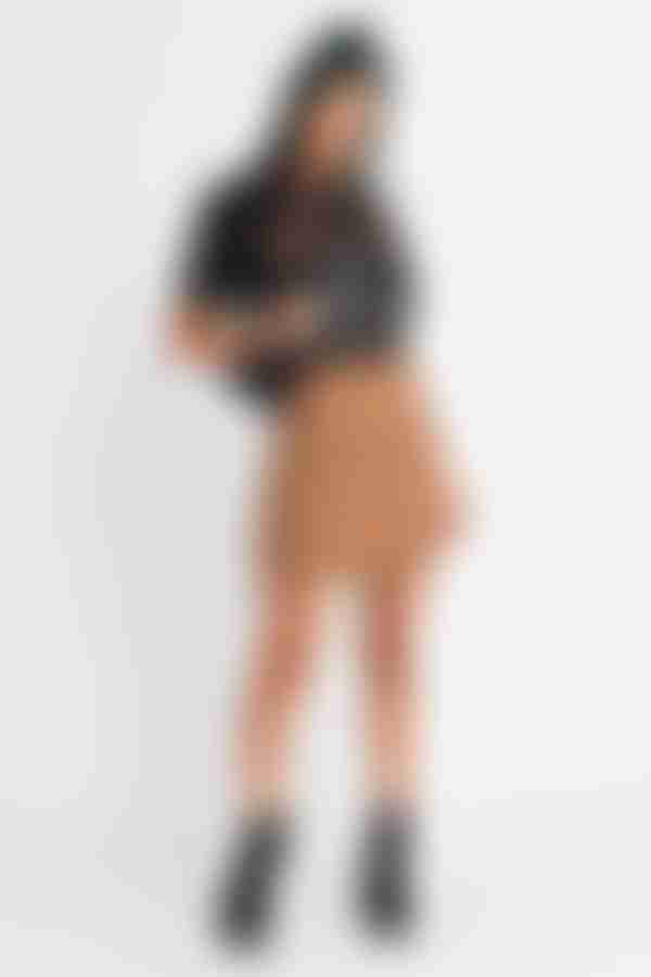 Jeannette Studded Mini Skirt - Camel