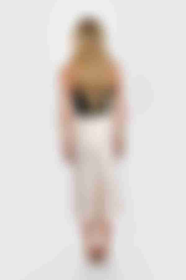 Gracey Satin Midi Skirt - Champagne