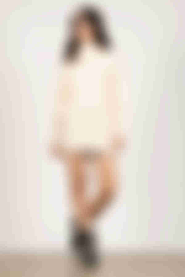 Need You Lace Up Mini Dress - Cream