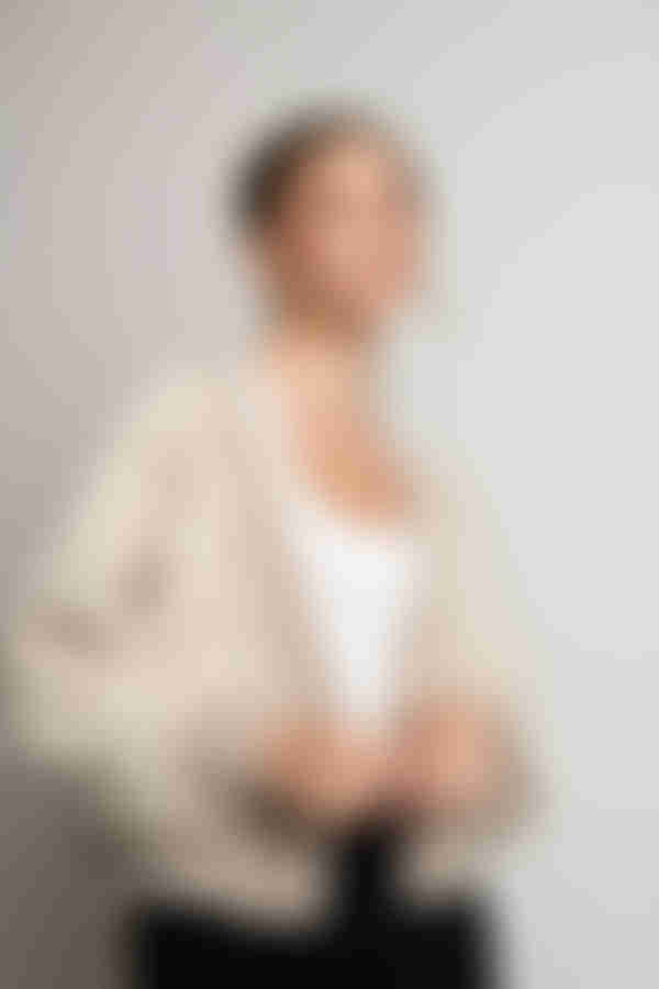 Wildlife Sweater Cardigan - Cream Taupe