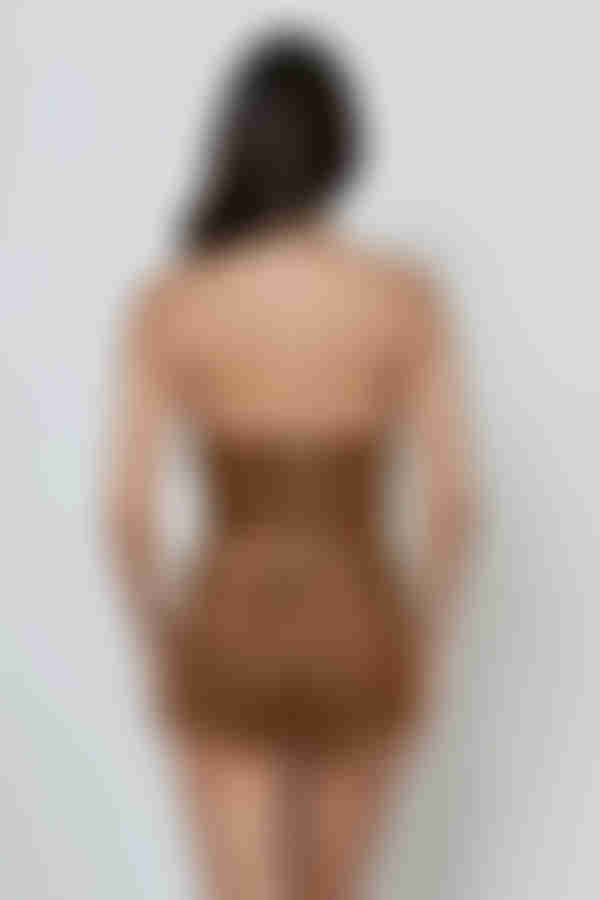 Gentle Rebel Lace Up Halter Top and Shorts Set - Dark Chocolate