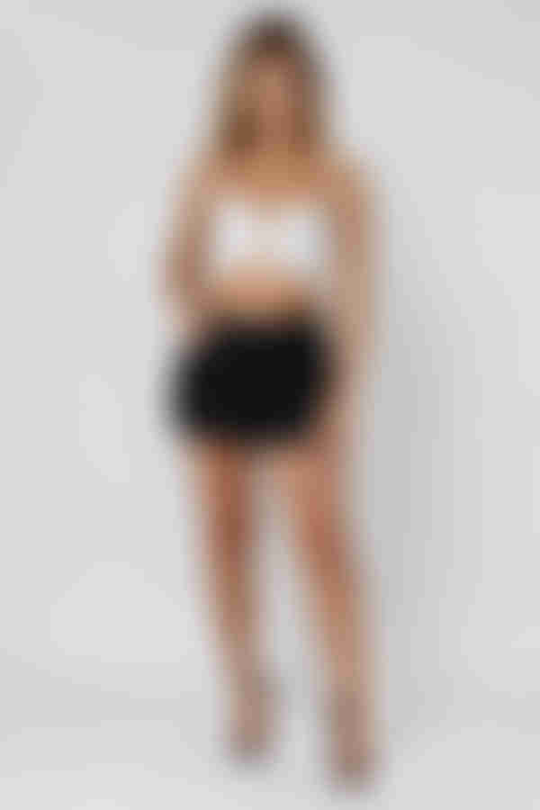 Fit Check Stripe Denim Skirt - Denim White 