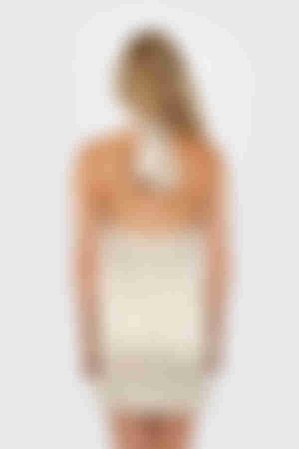 Zuki Satin Cutout Mini Dress - Ecru