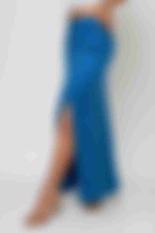 Silken Aura Bottom Maxi Skirt - French Blue