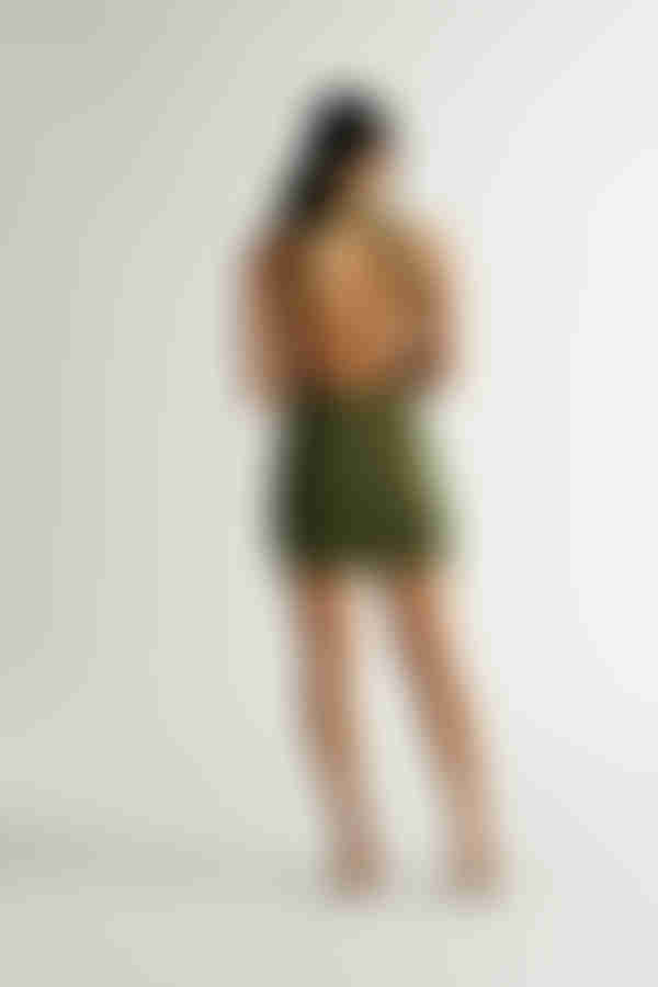 Dizzying Open Back Bodycon Mini Dress - Black