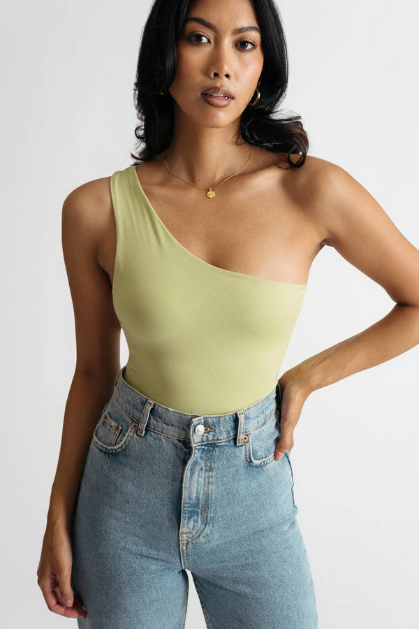 one shoulder cami bodysuit