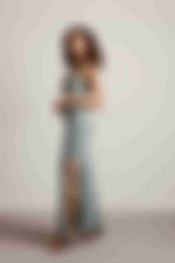 No Problem Ribbed Cutout Maxi Dress - Green