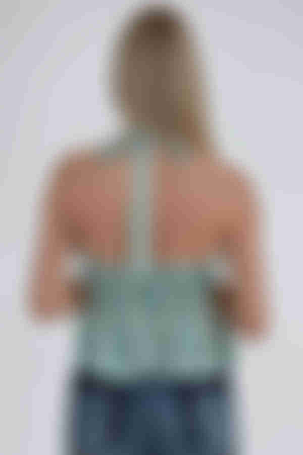 Sway Haven Plunge Halter Top - Green