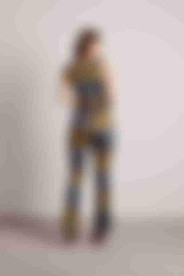 Fun Night Out Ruched Pants - Grey Multi