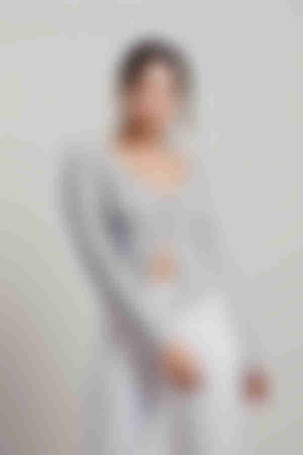 Paola Ribbed Cardigan - Grey