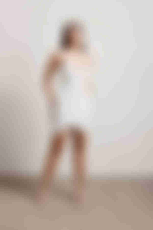 Alexandria Surplice Bodycon Mini Dress - Ivory