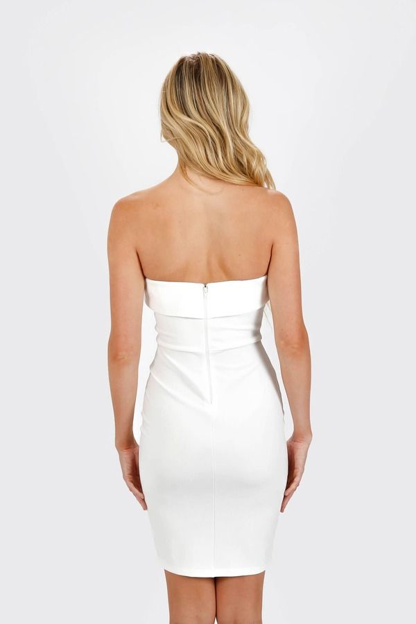 White Mini Dress - Strapless Dress - Strapless Bodycon Dress - Lulus