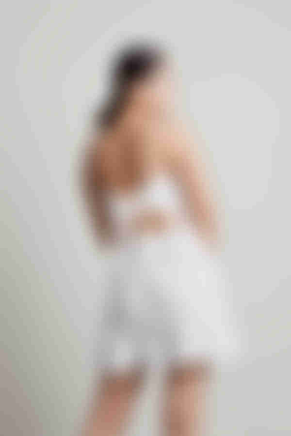Dance By Open Back Wrap Mini Dress - Ivory
