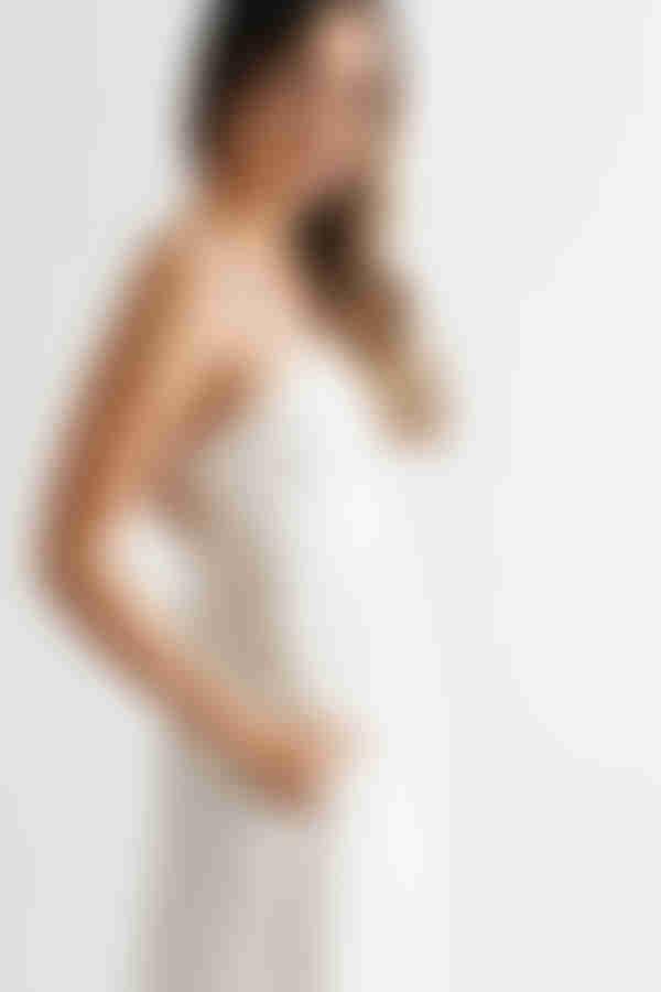 Maiya Ivory Lace Up Back Maxi Dress with Pockets