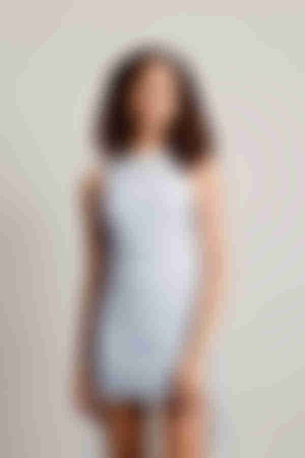 Dillon Ruched Bodycon Mini Dress - Light Blue