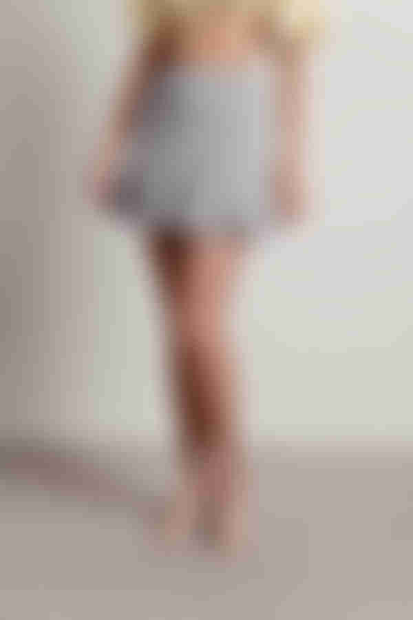 Look This Way Floral Mini Skirt - Light Blue