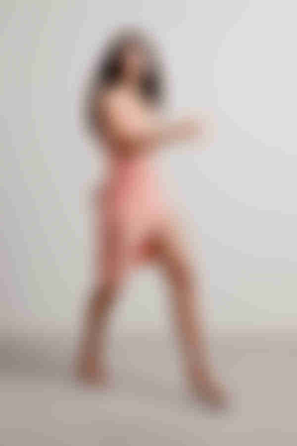 Maddie Asymmetrical Bodycon Mini Dress - Light Coral