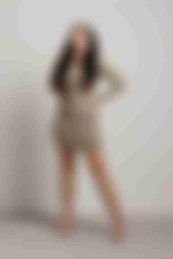 Kanie Cutout Bodycon Mini Dress - Light Olive