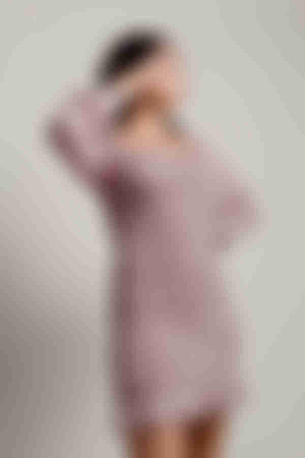 Starbright Smocked Balloon Sleeve Mini Dress - Lilac