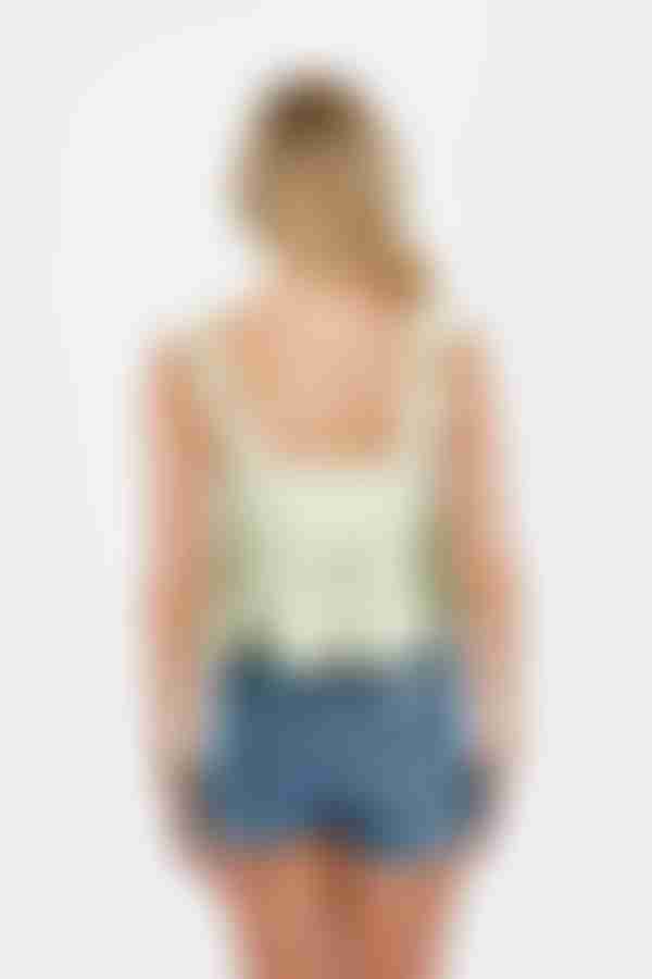 Aerith Gingham Blouse - Lime