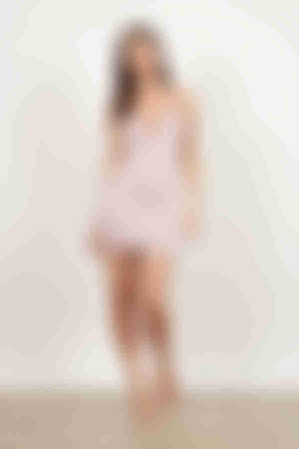 Take The Night Plunging Bodycon Mini Dress - Mauve