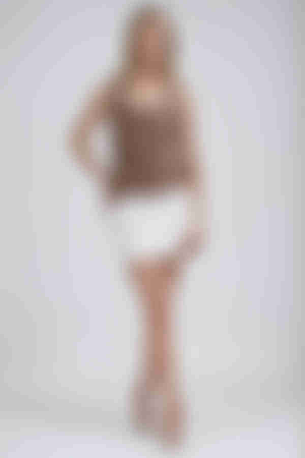 Cool Edge Ribbed Tank Top - Mocha