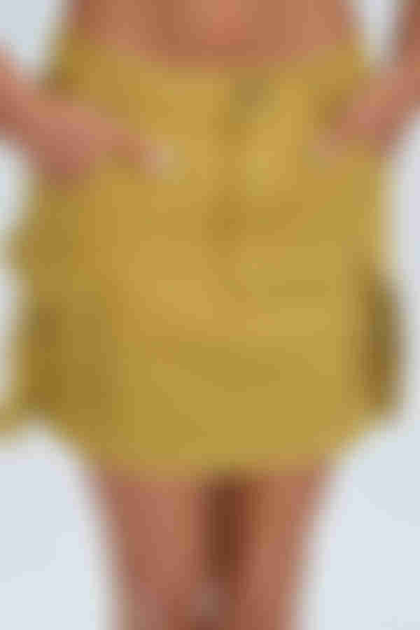 City Rebel Cargo Mini Skirt - Mustard Yellow
