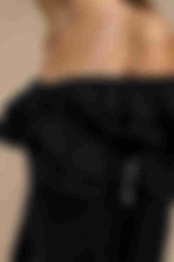 Finders Keepers Seeking Off The Shoulder Ruffle Mini Dress - Navy